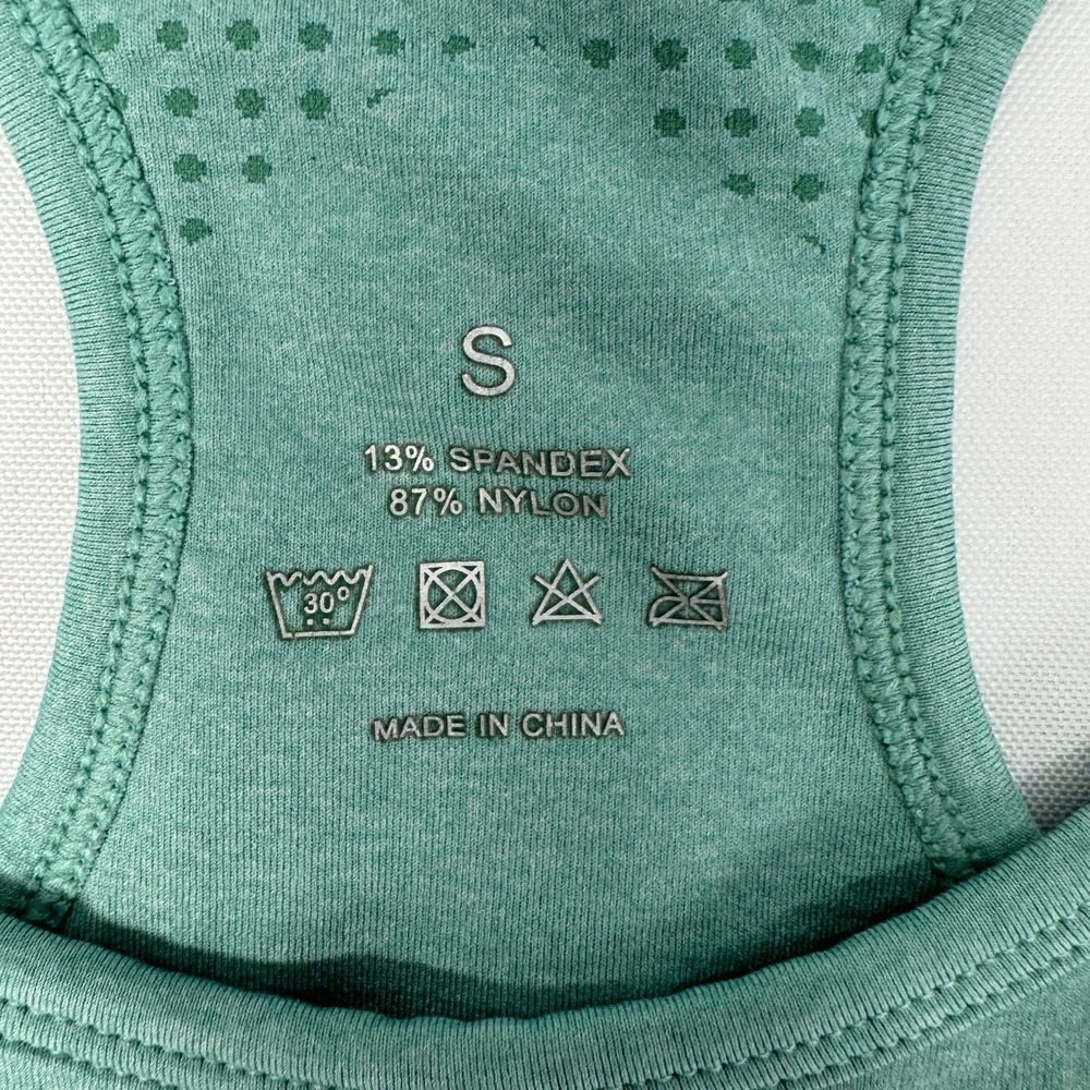 NVGTN Seamless Racer Back Blue Green Sports Bra Small Athletic NO PADDING‎ - Picture 3 of 6